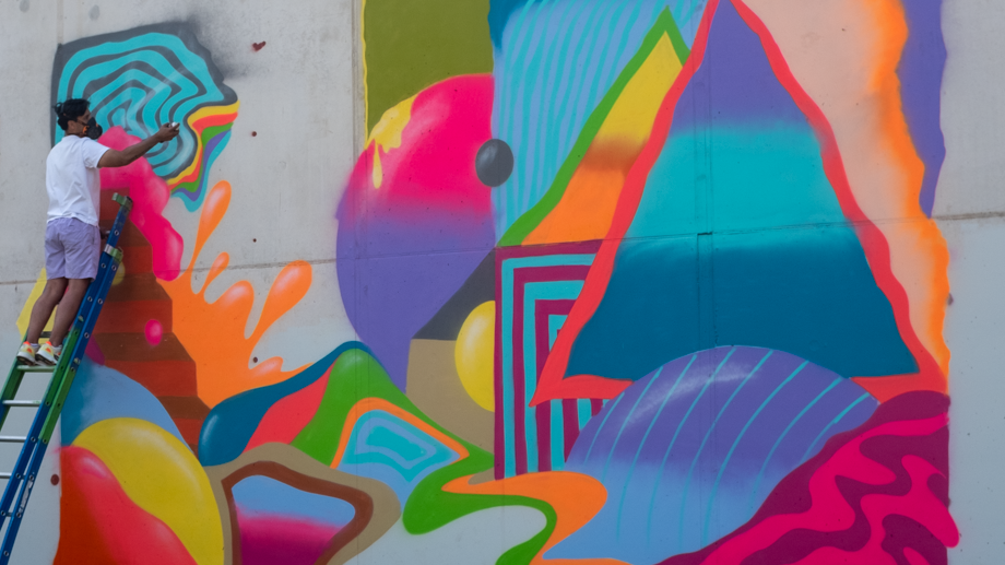 Street art kleurt verlaten Smakkelaarsveld